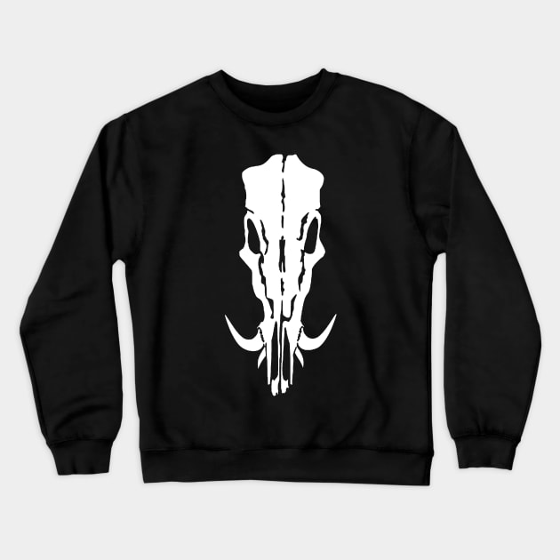 Boar Skull Crewneck Sweatshirt by Oolong